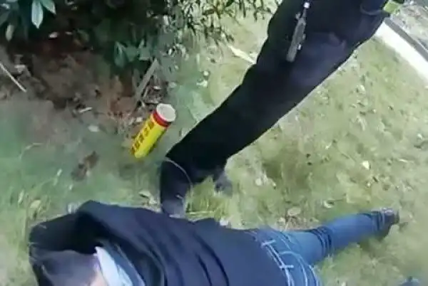 That Hilarious Moment When a Drunk Driver Plays Dead to Avoid Arrest (Photos)